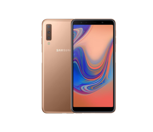 Samsung Galaxy A7 A750F 2018 4/64GB LTE FHD+ Złoty - 451431 - zdjęcie